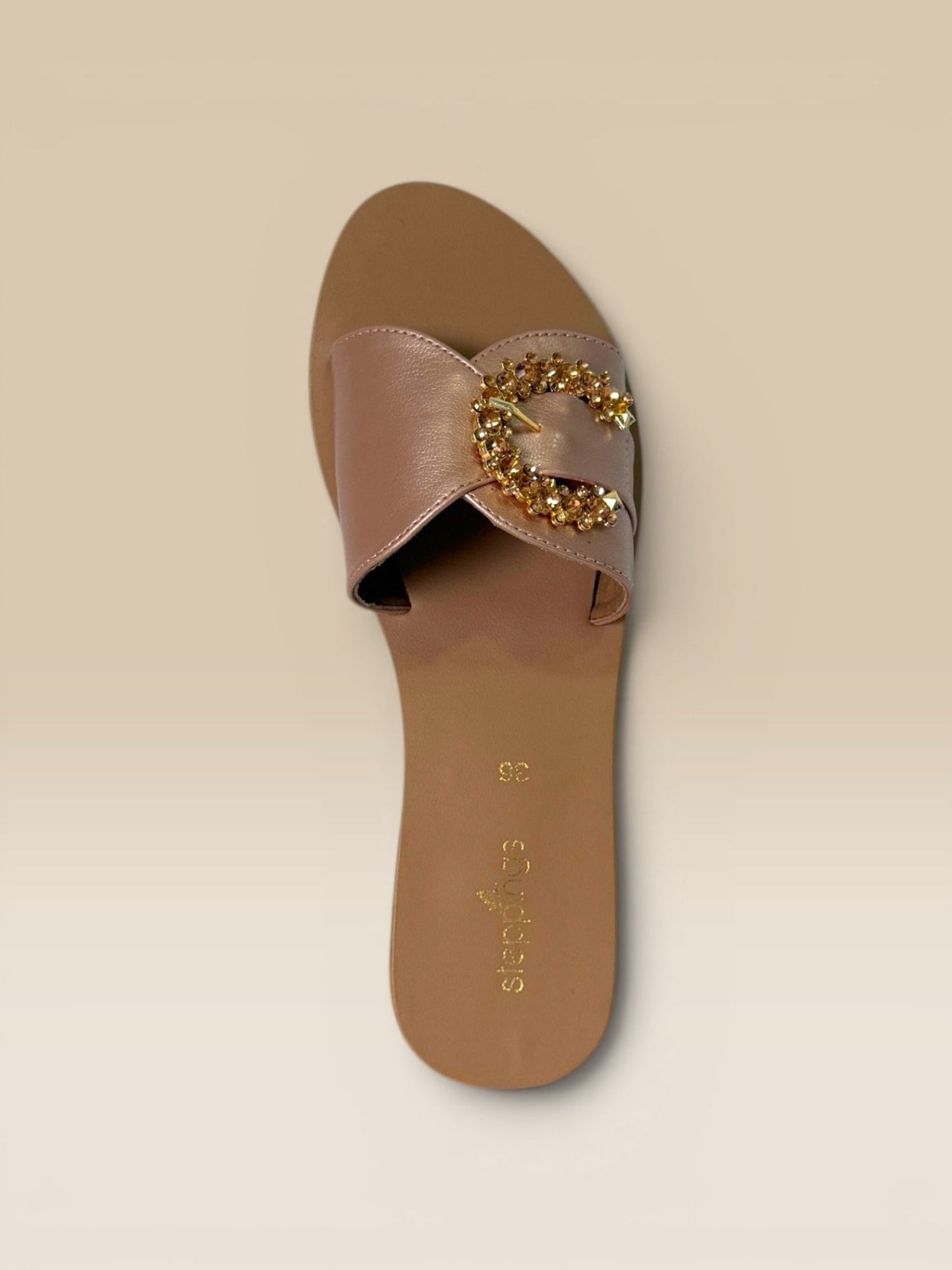 Rose Buckle Clip Flats