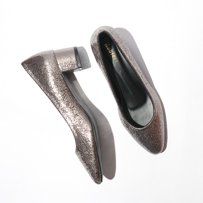 Metallic Pointed Toe Ballerina