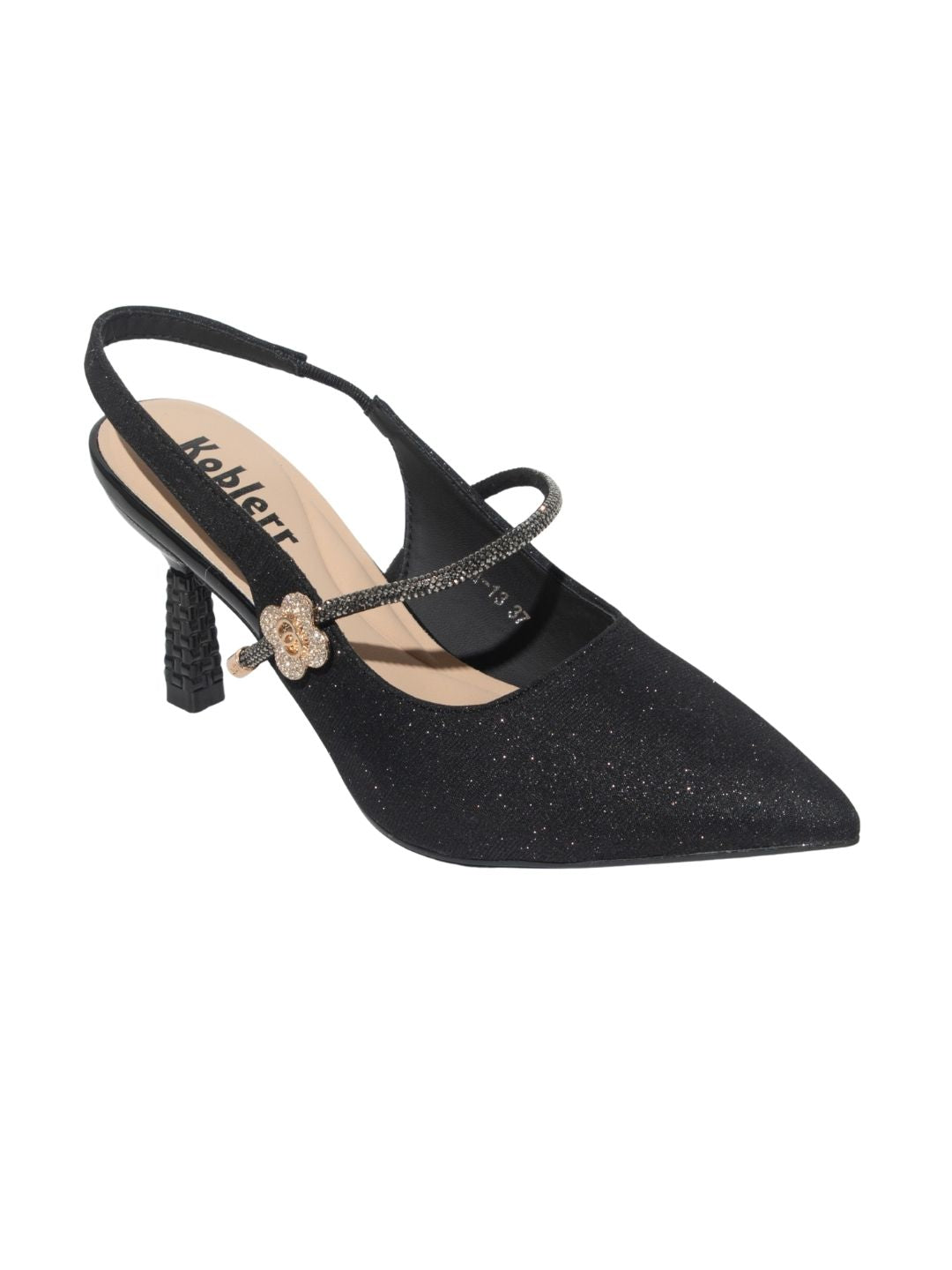 Black Glittery Heels