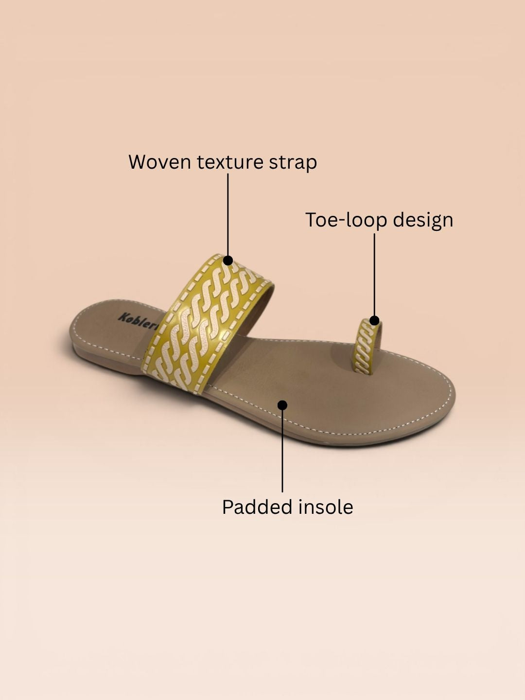 Mustard Toe-Ring Casual Sandals