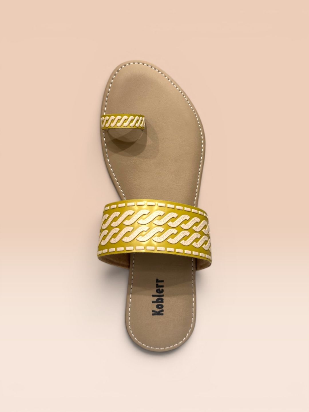 Mustard Toe-Ring Casual Sandals