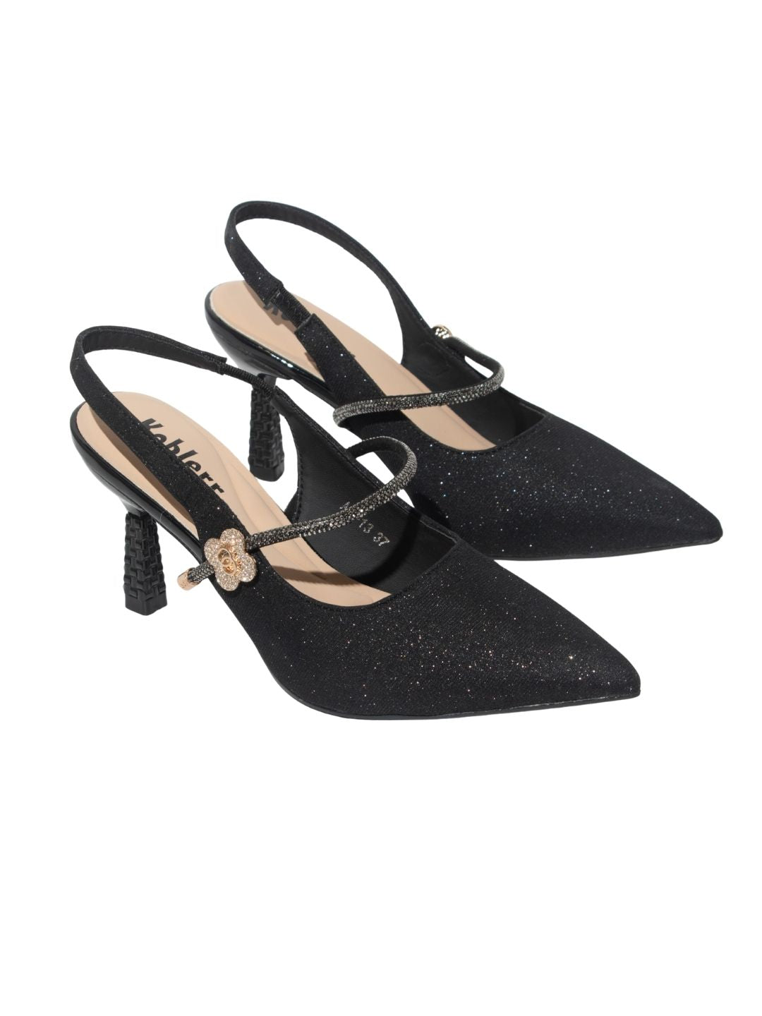 Black Glittery Heels