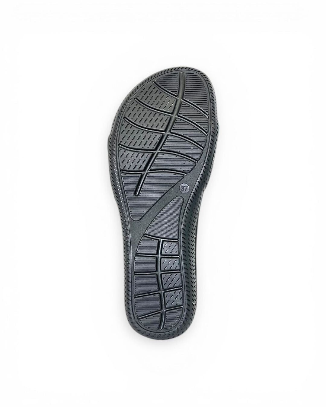 Black Embroidered Flats
