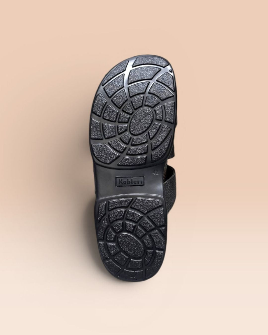 Black Comfort Leather Sandals