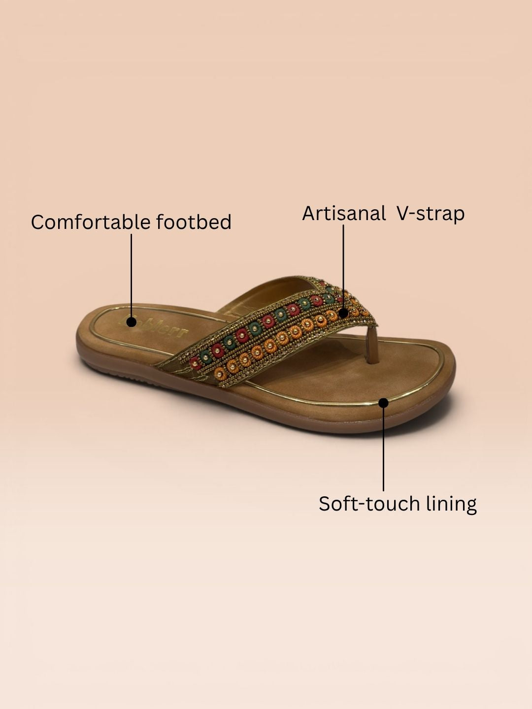 Multi color Beaded Casual Sandals