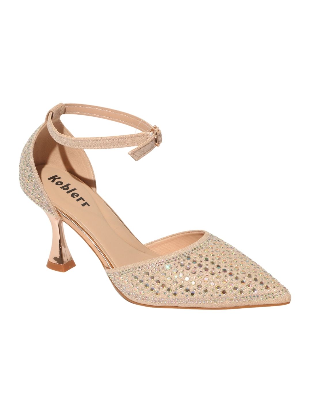 Gold Embellished Party Heels
