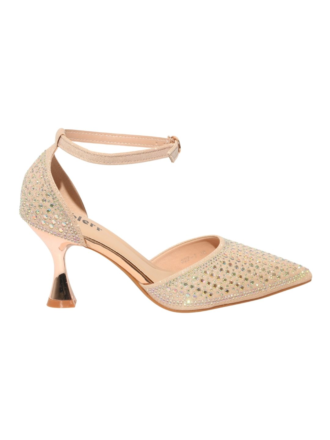 Gold Embellished Party Heels