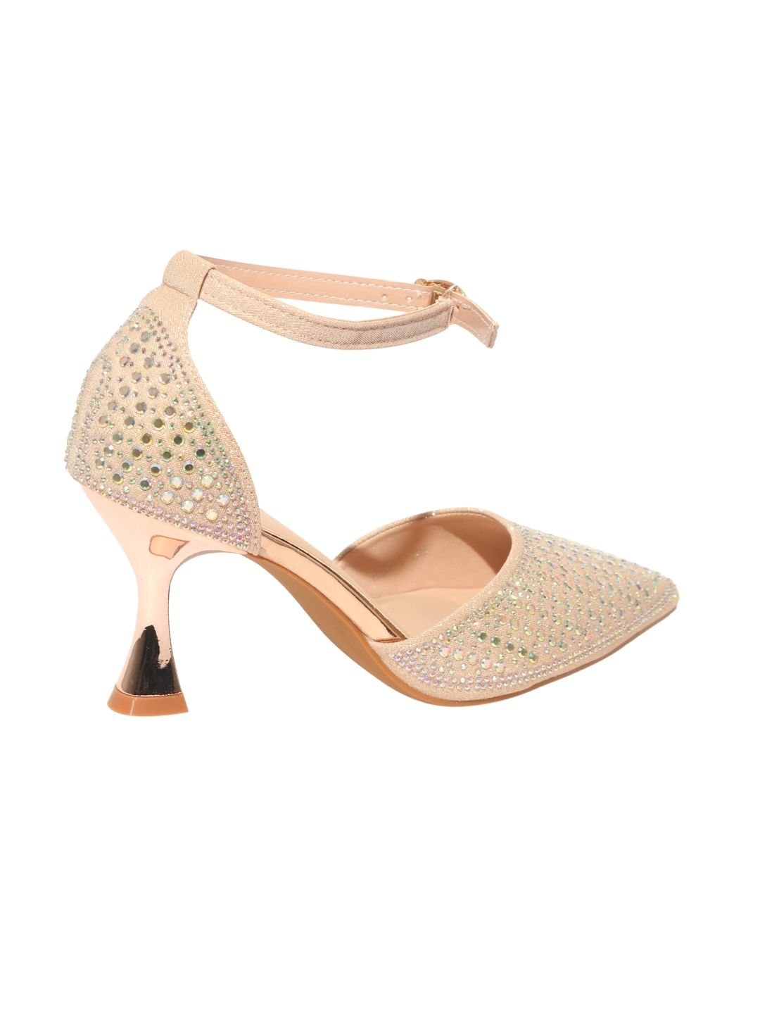 Gold Embellished Party Heels