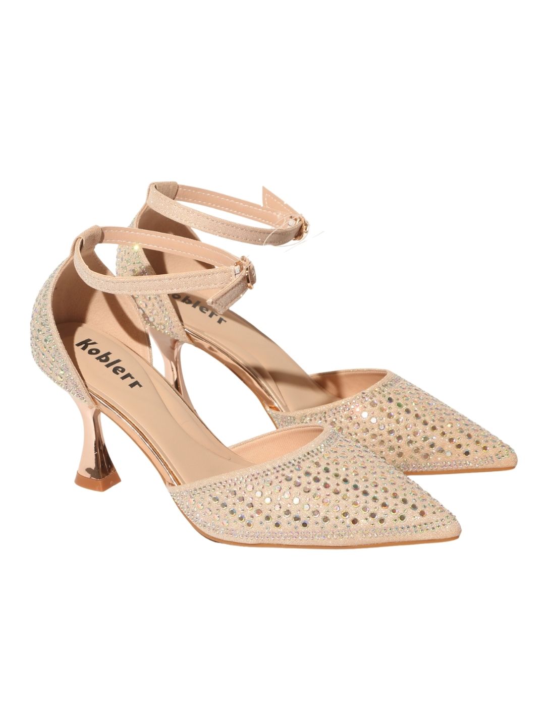 Gold Embellished Party Heels