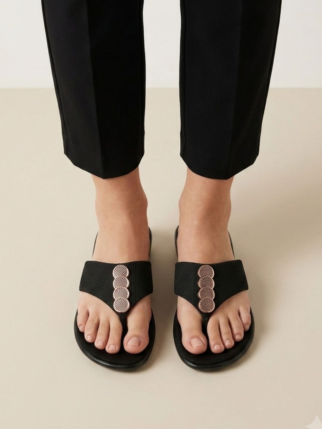 Black Casual Slippers