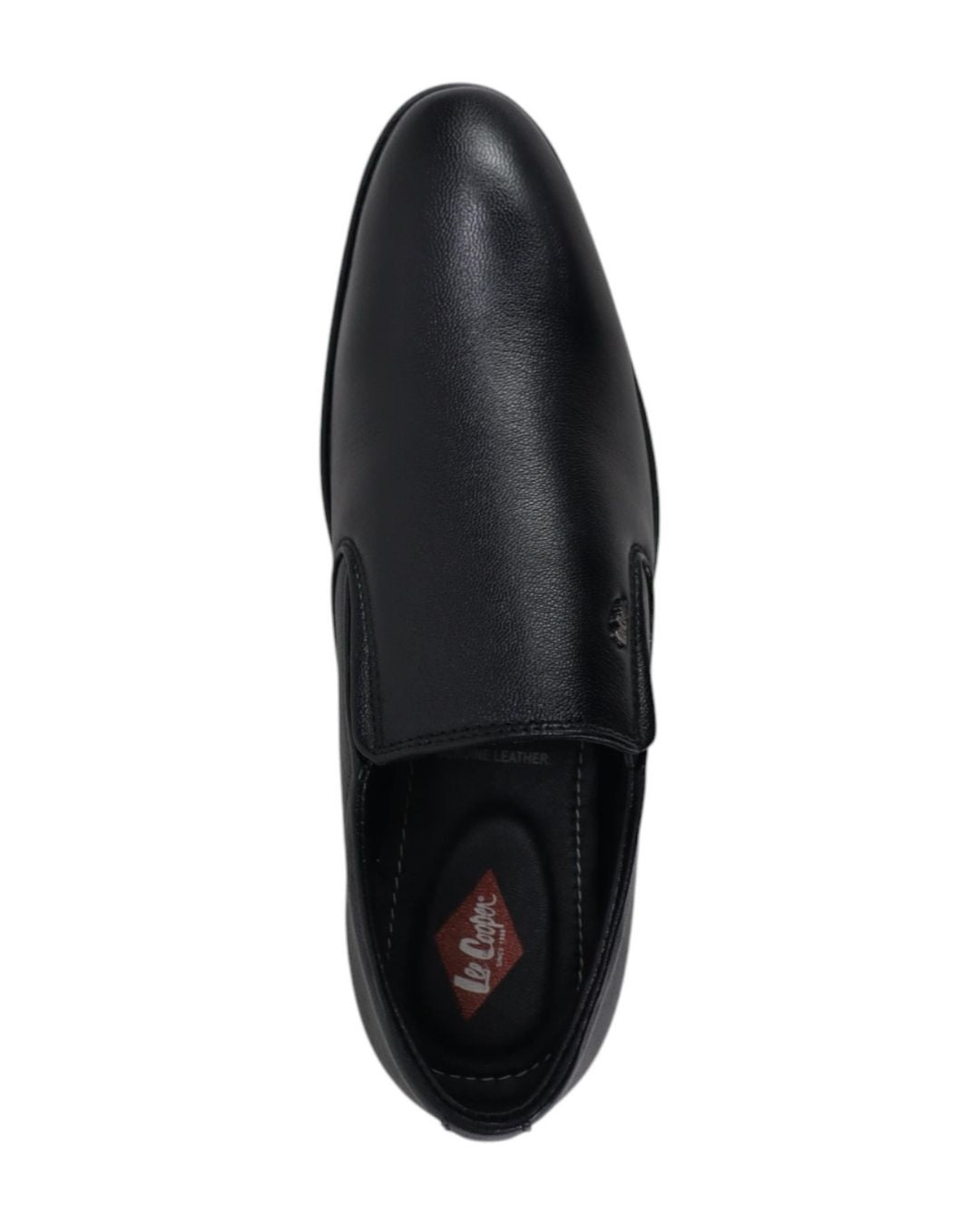 Lee Cooper Black Leather Slip On Shoes