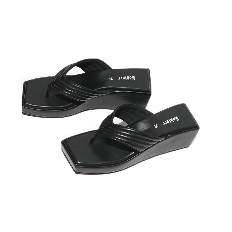 Black Wedges Sandal