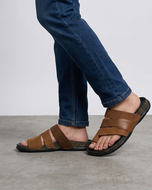 Tan Comfort Leather Sandals