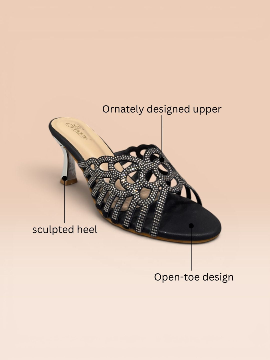 Black kitten heels