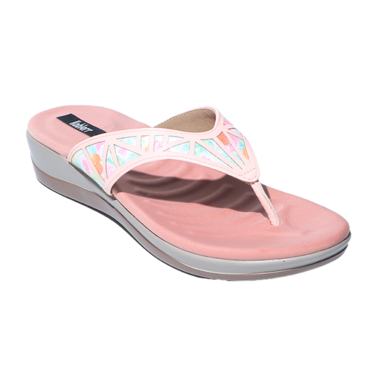 Peach Tie Dye Strap Sandals