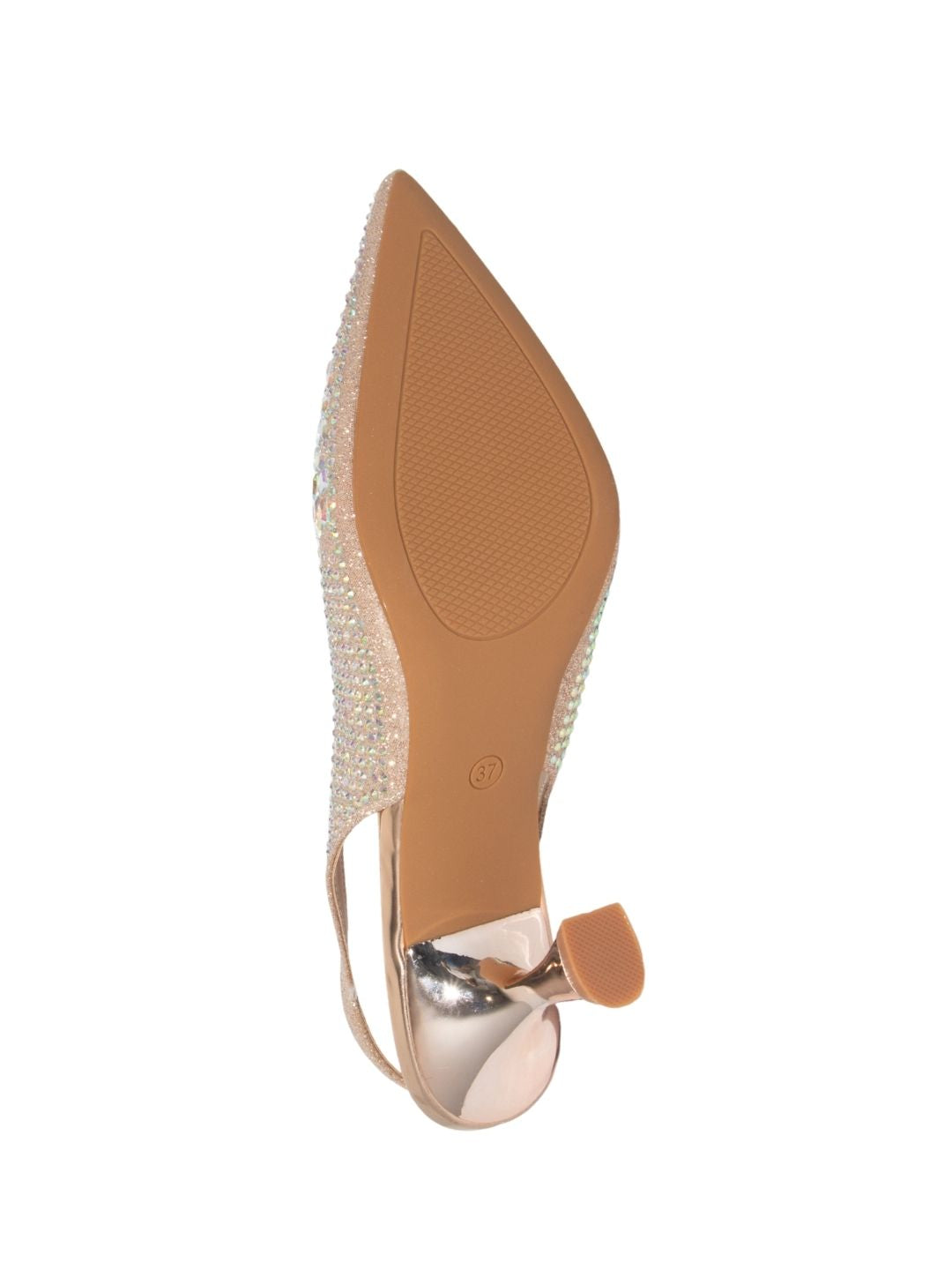 Rose gold Embellished Party Heels