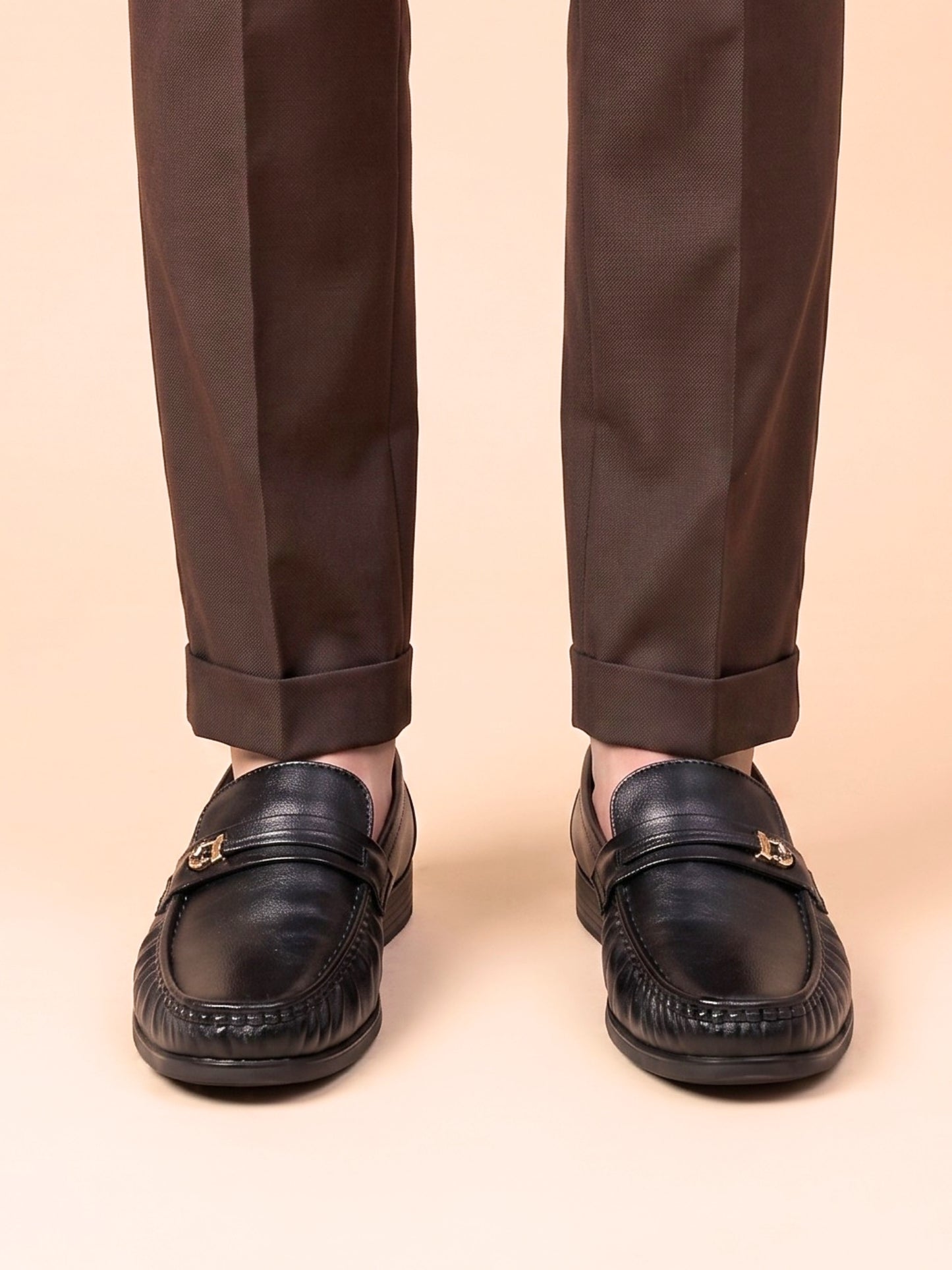 Black Formal Slip-On Loafers