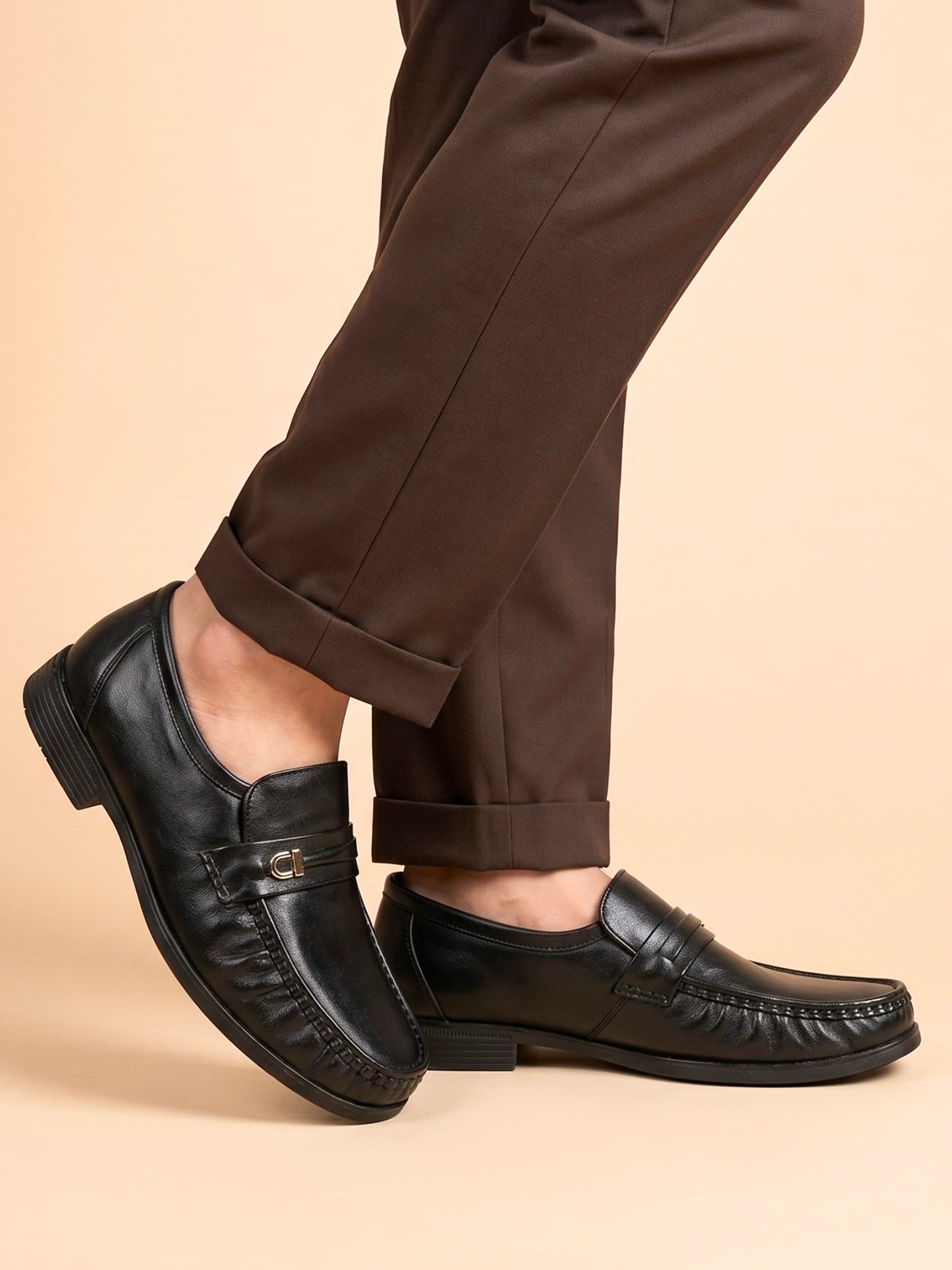 Black Formal Slip-On Loafers