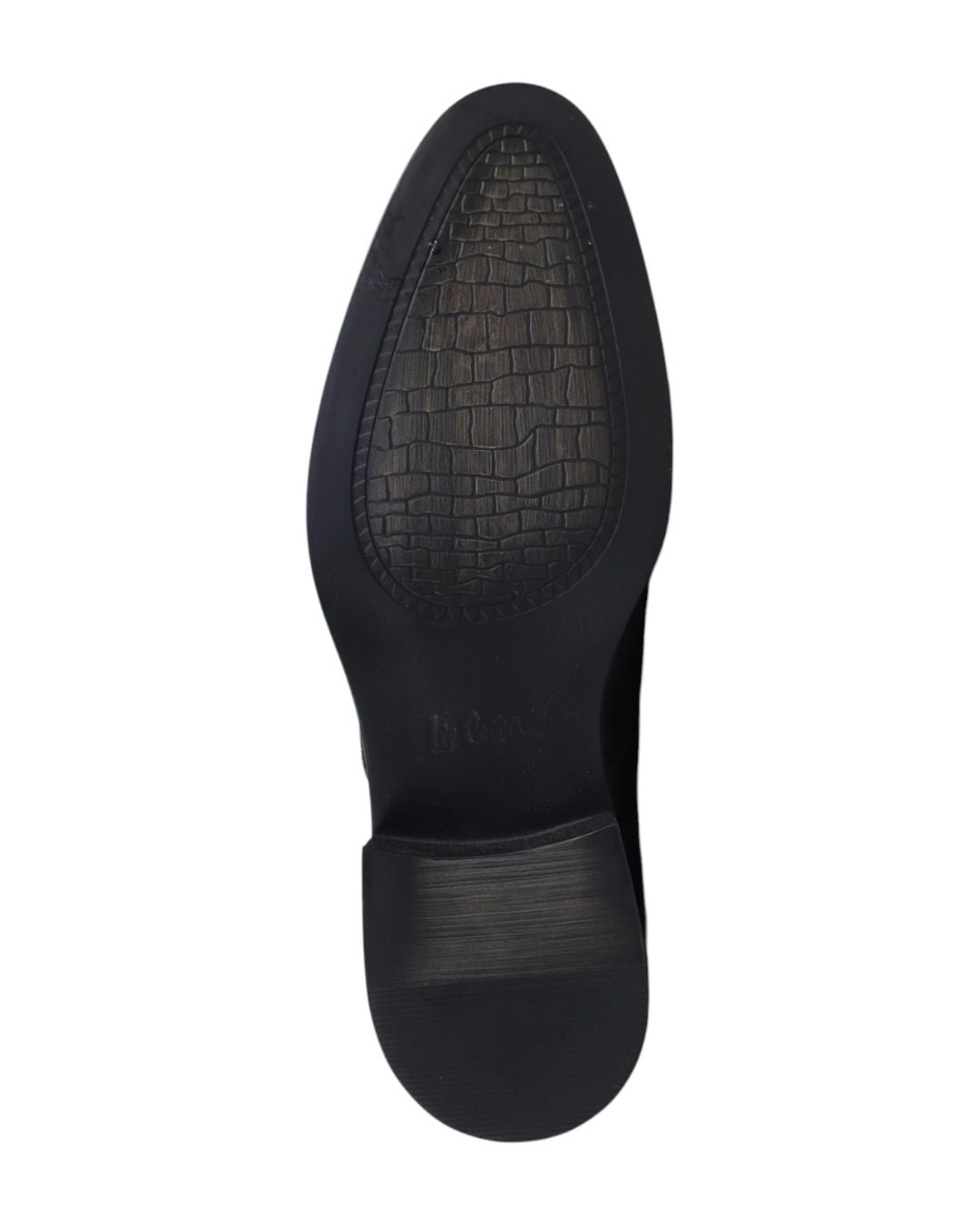 Lee Cooper Black Leather Slip On Shoes
