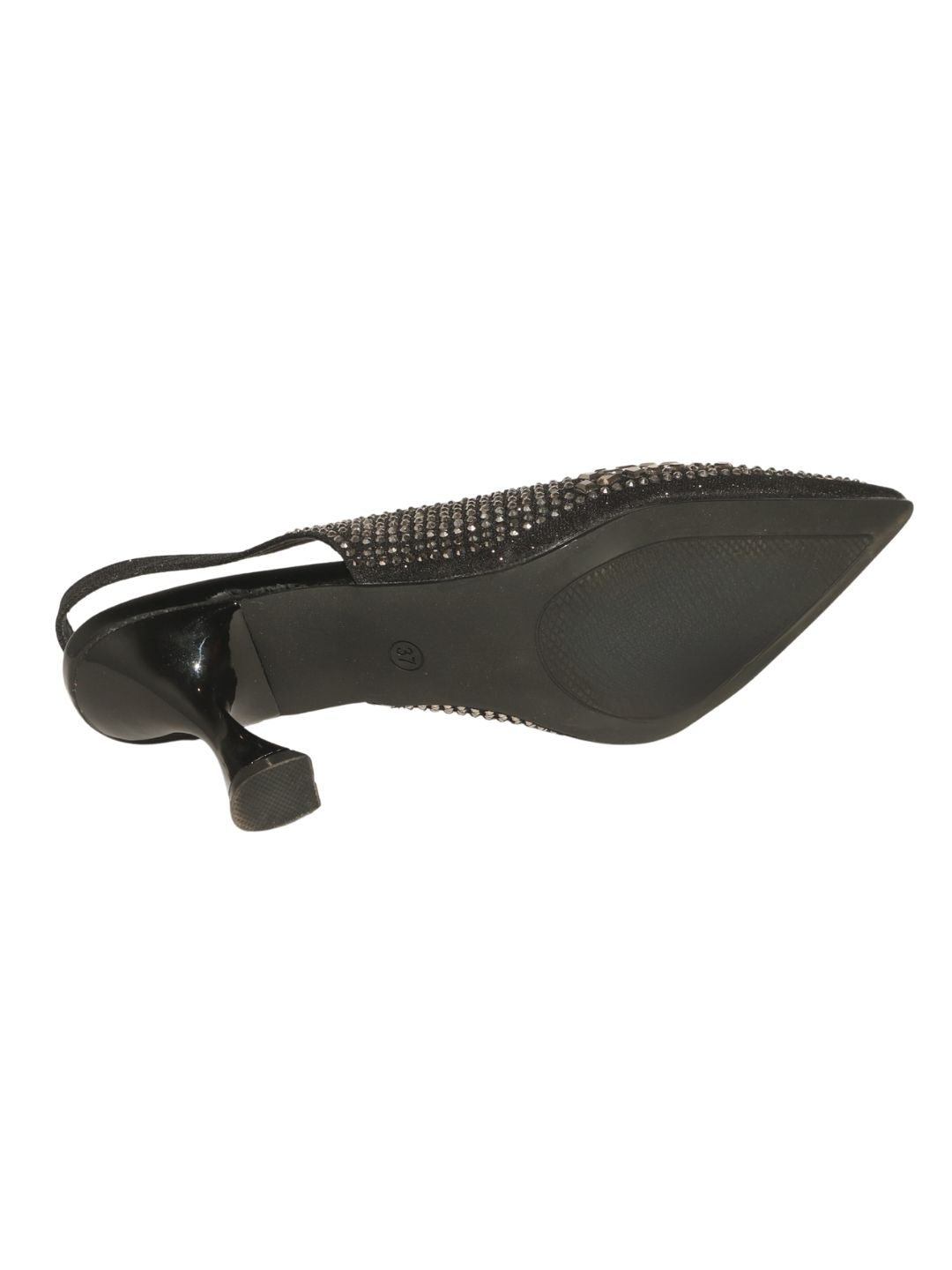 Black Embellished Party Heels