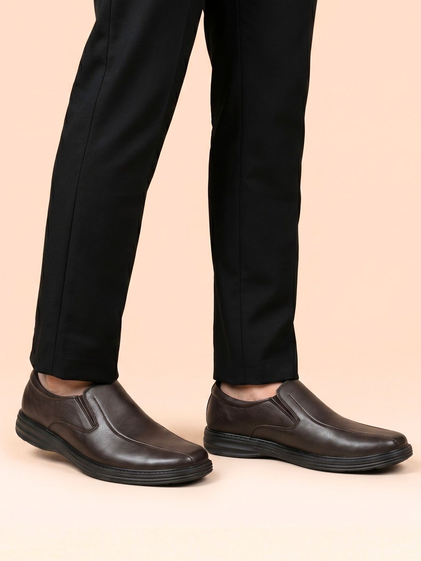 Brown Formal Slip-on Shoes