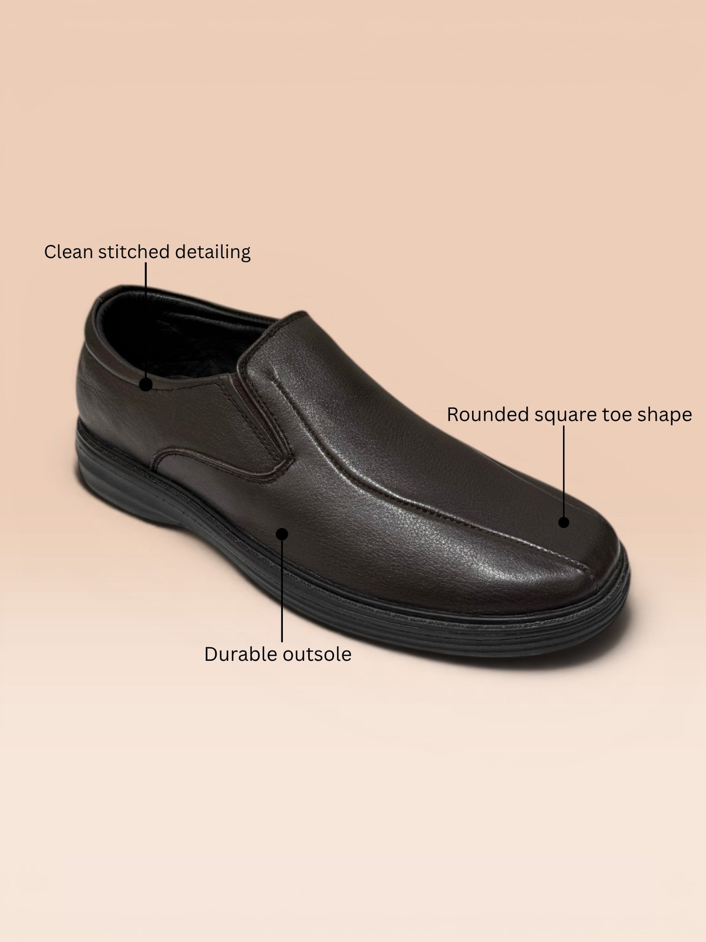 Brown Formal Slip-on Shoes