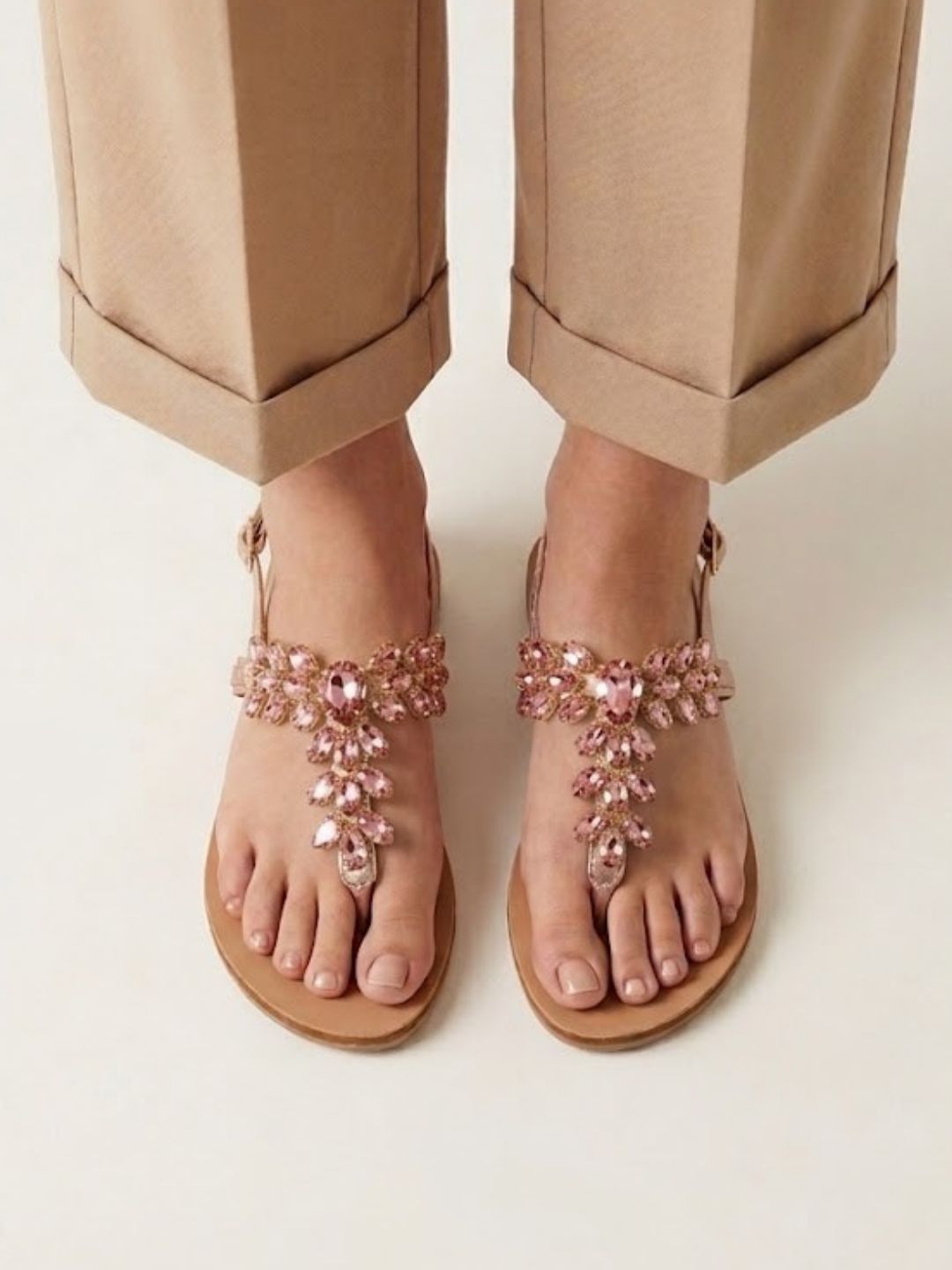 Rose Gold Elegant Women Sandals