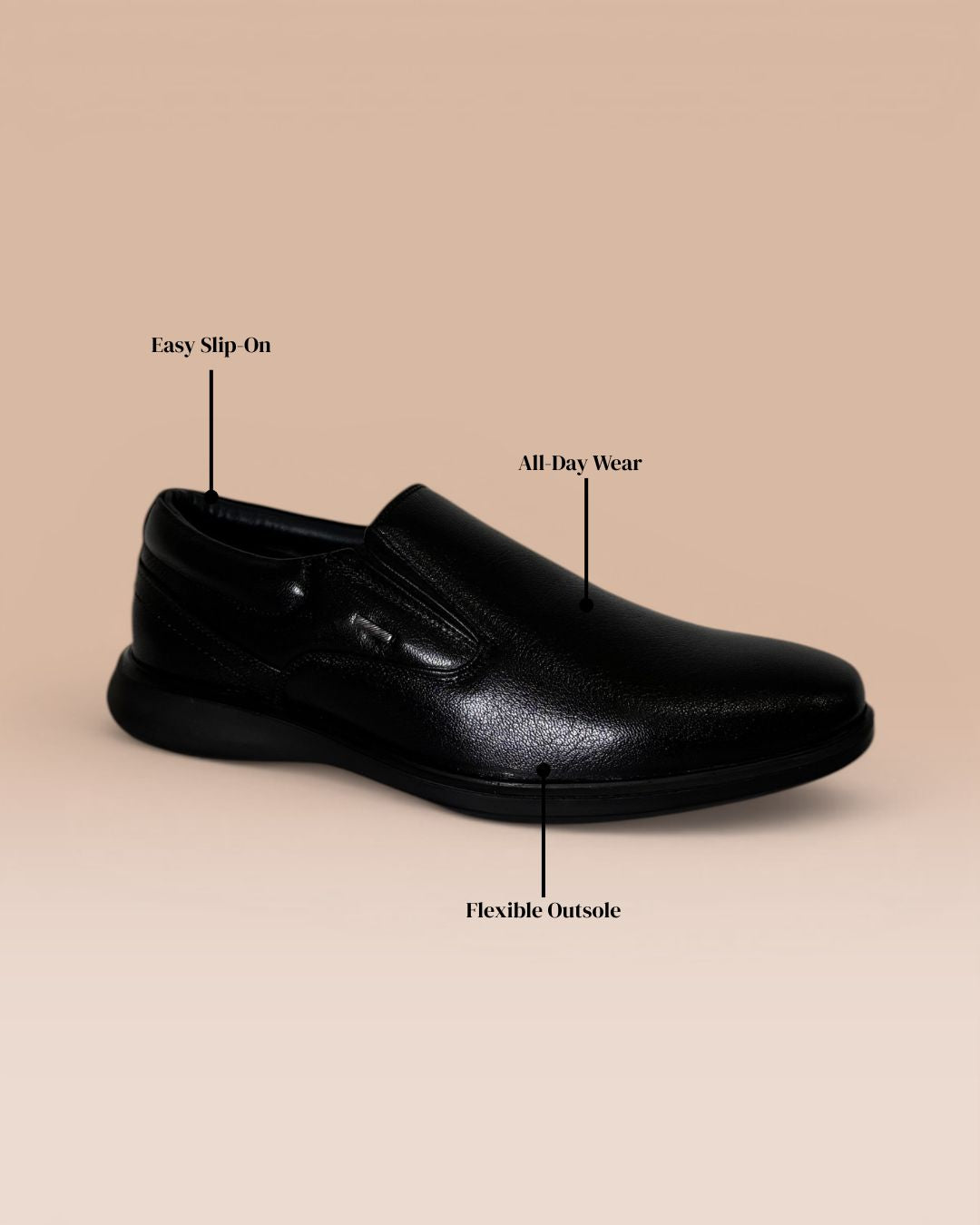 Black Slip-On Shoes