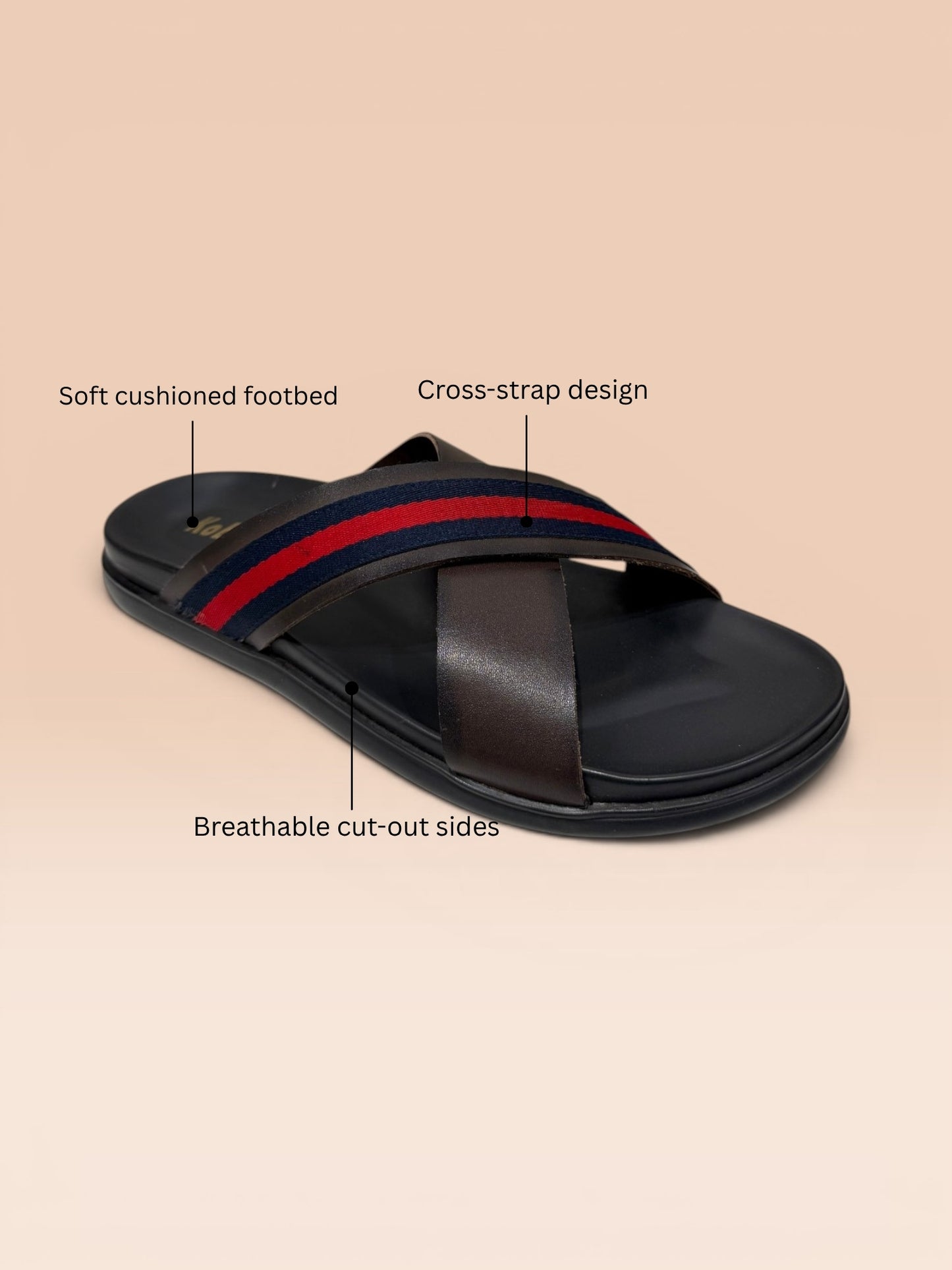 Men Cross-Strap Casual Sandals