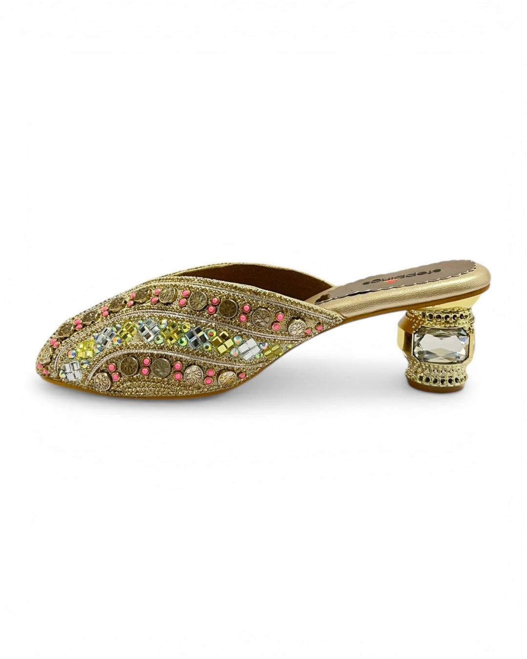 Embellished Peep-Toe Sandals