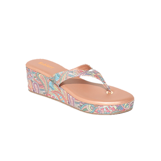 Peach Multicolor Wedges