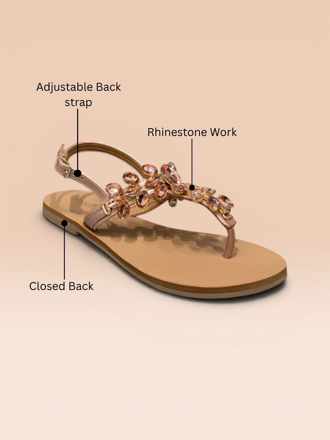 Rose Gold Elegant Women Sandals