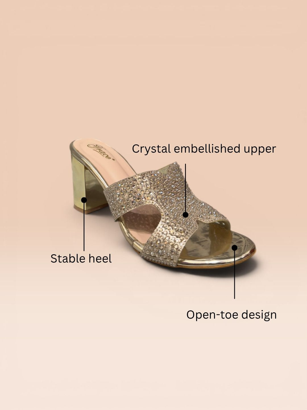 Gold Block heel