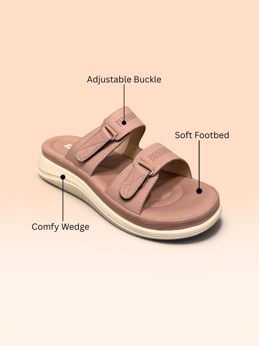 Double Buckle Comfy Sandals