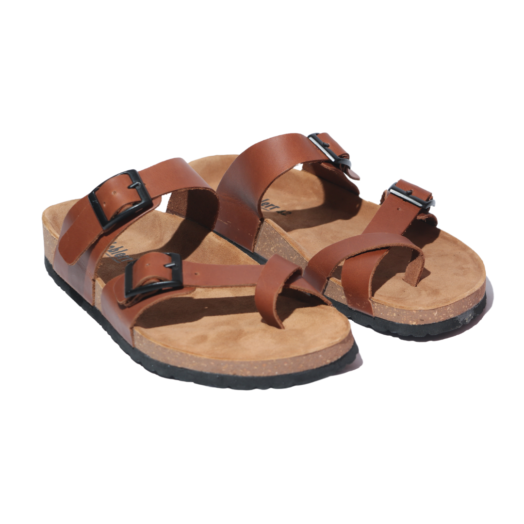 Men's Toe Ring Sandals in Tan