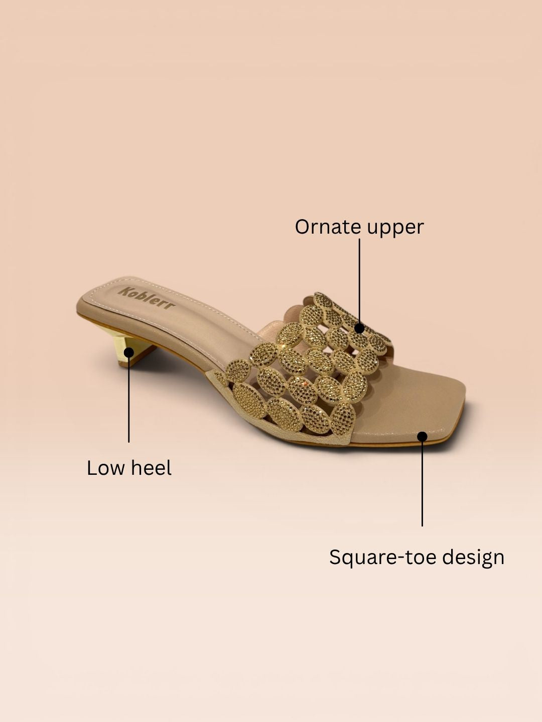 Beige Kitten heel