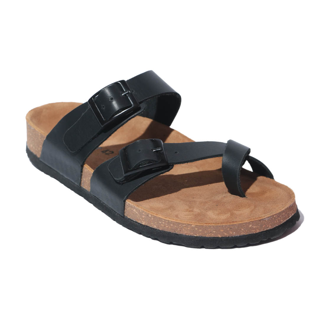 Men's Toe Ring Sandals in Black