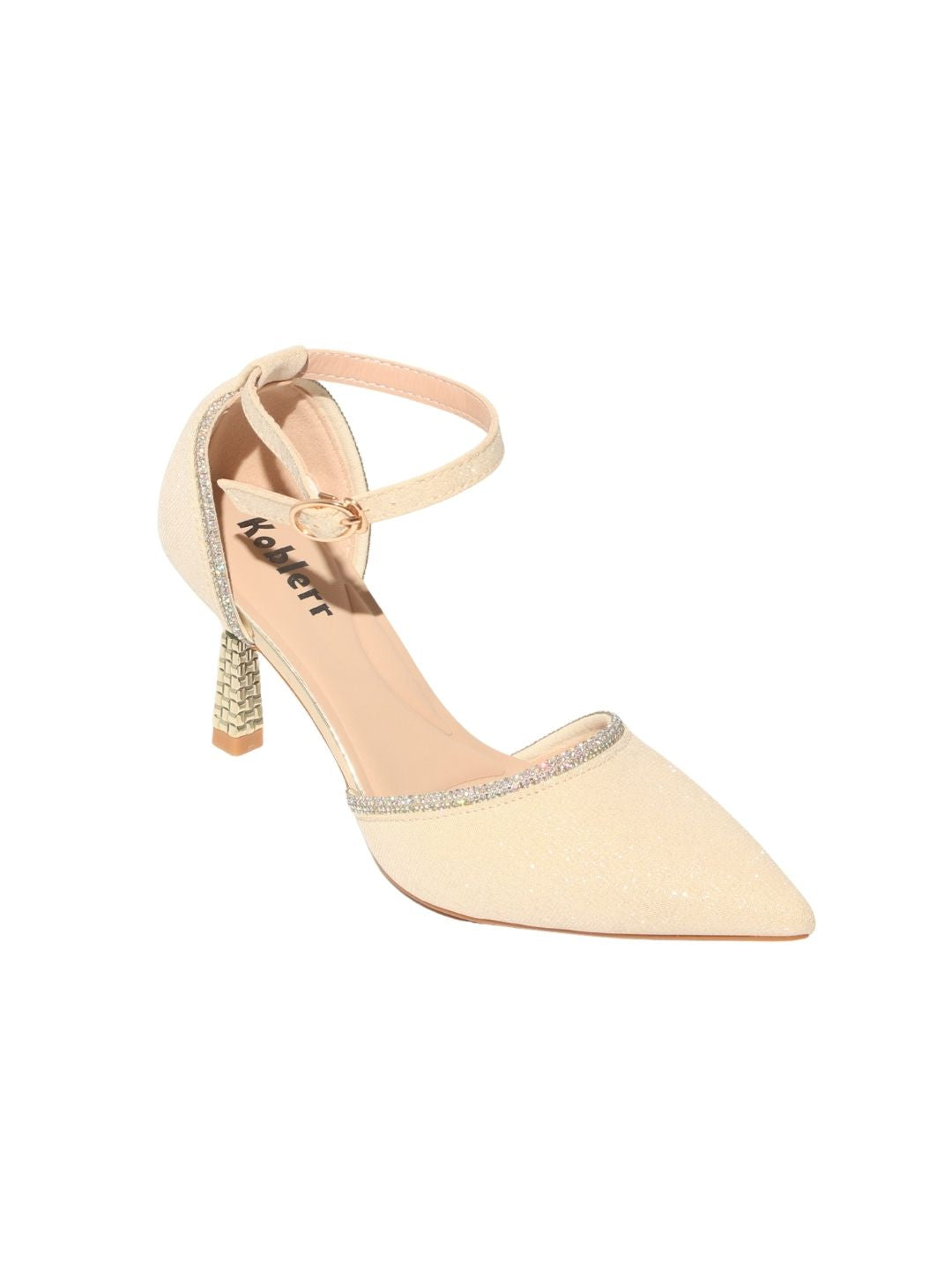 Gold Embellished Party Heels