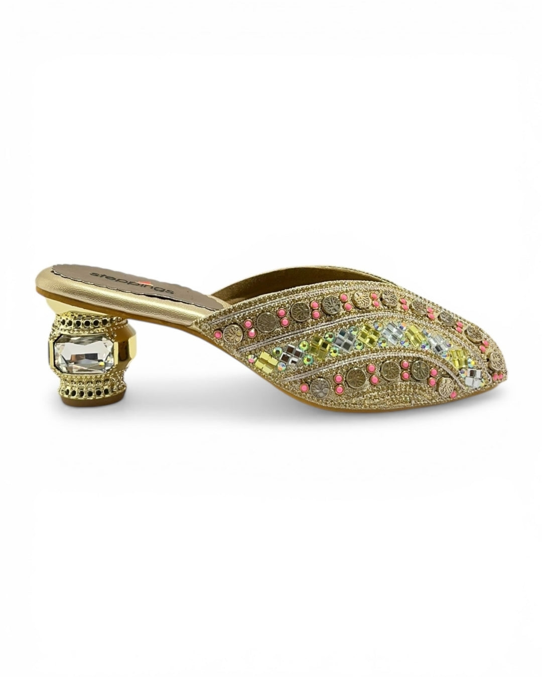 Embellished Peep-Toe Sandals