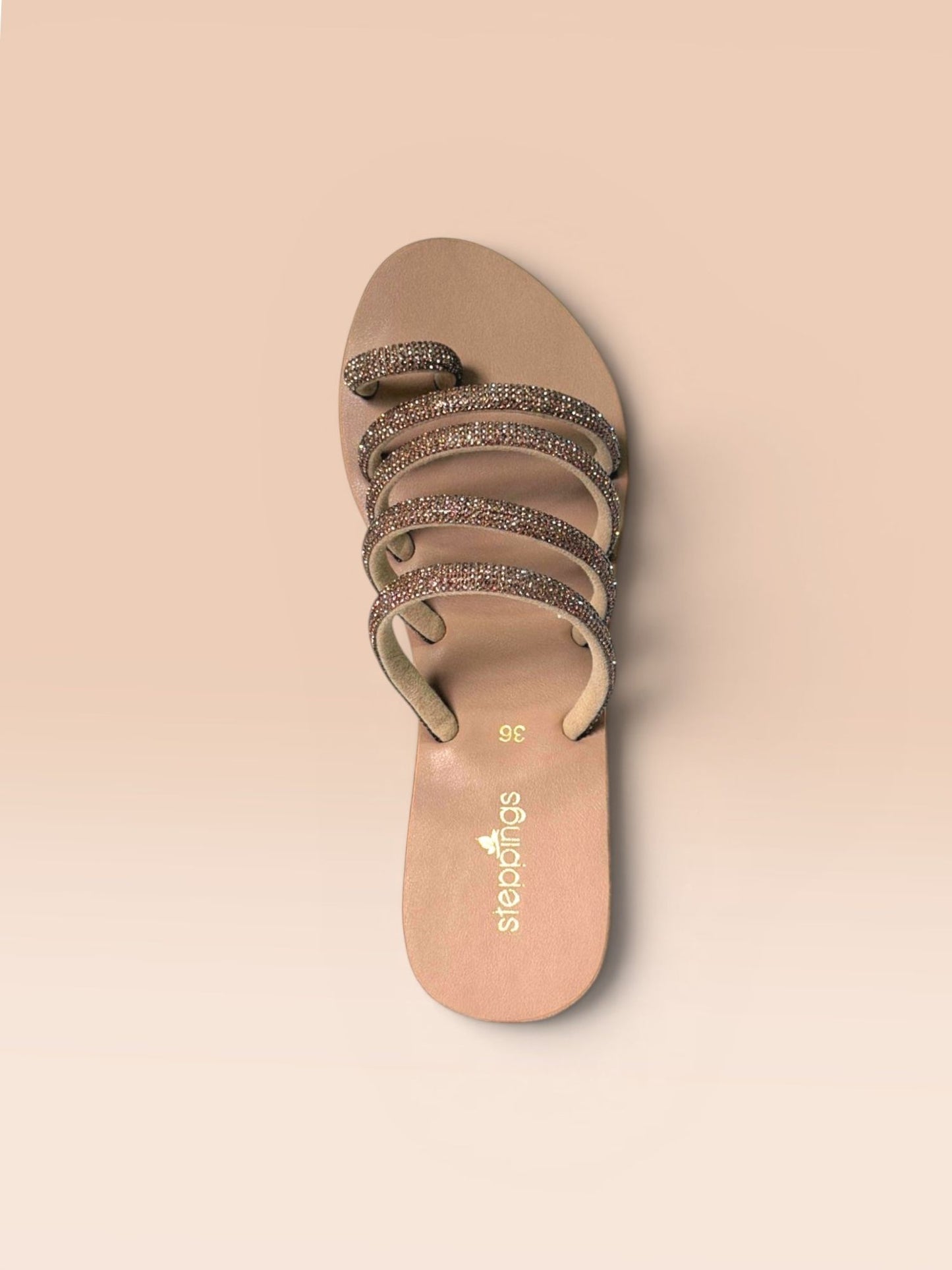 Copper Embellished Wedge Heel
