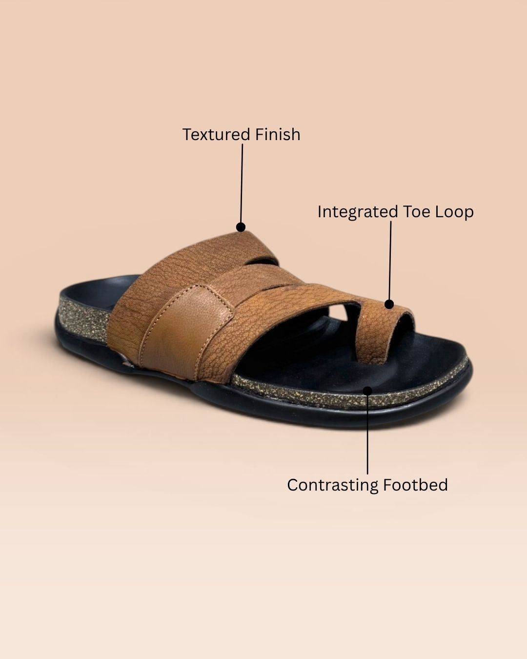 Tan Comfort Leather Sandals