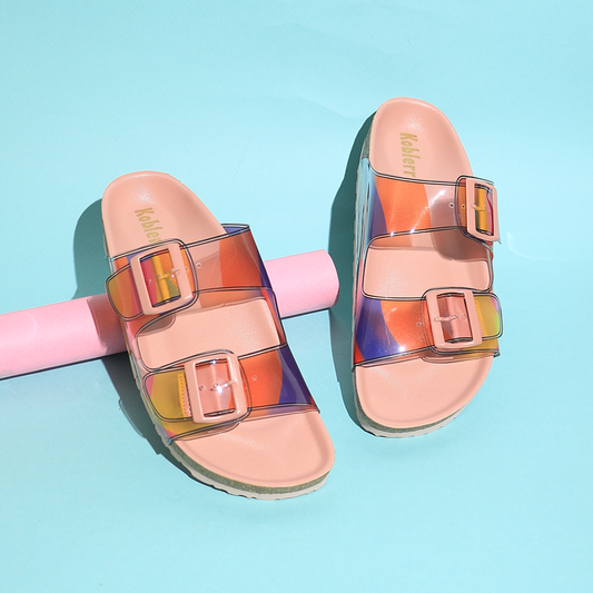 Women’s Abstract Buckle Slides