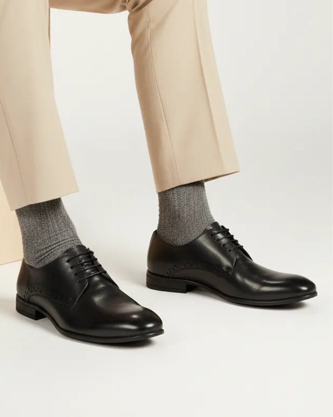 Black Leather Formal Derbys