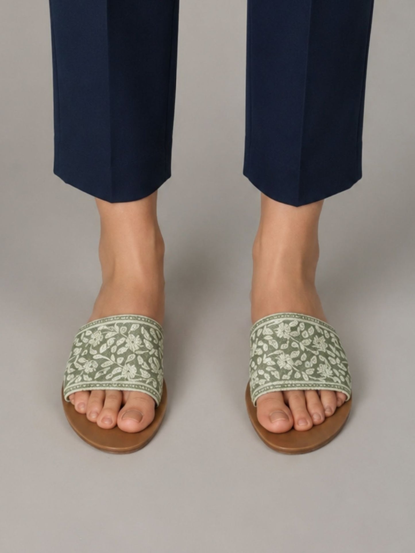 Pastel Green Wedge Heel