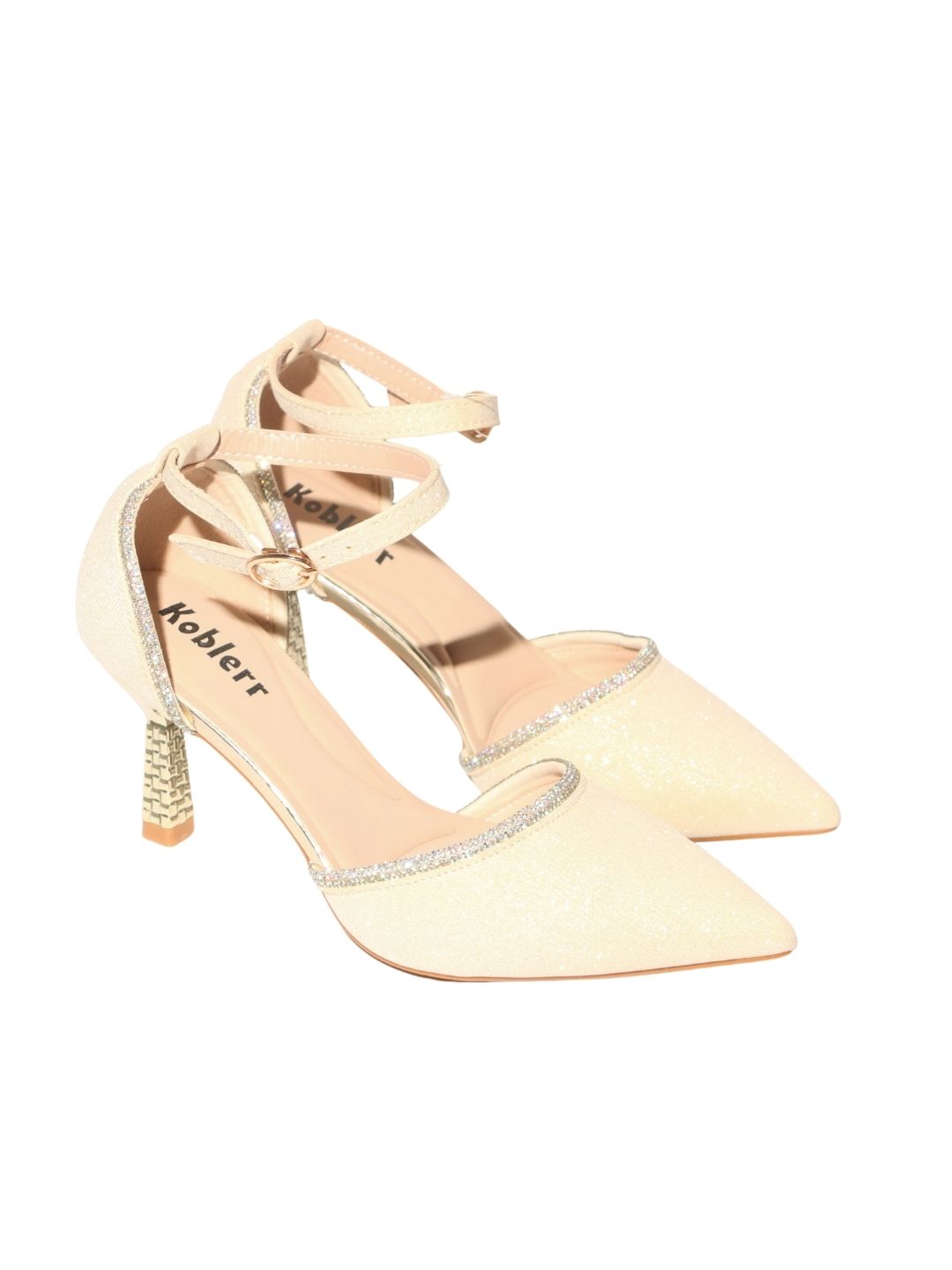 Gold Embellished Party Heels