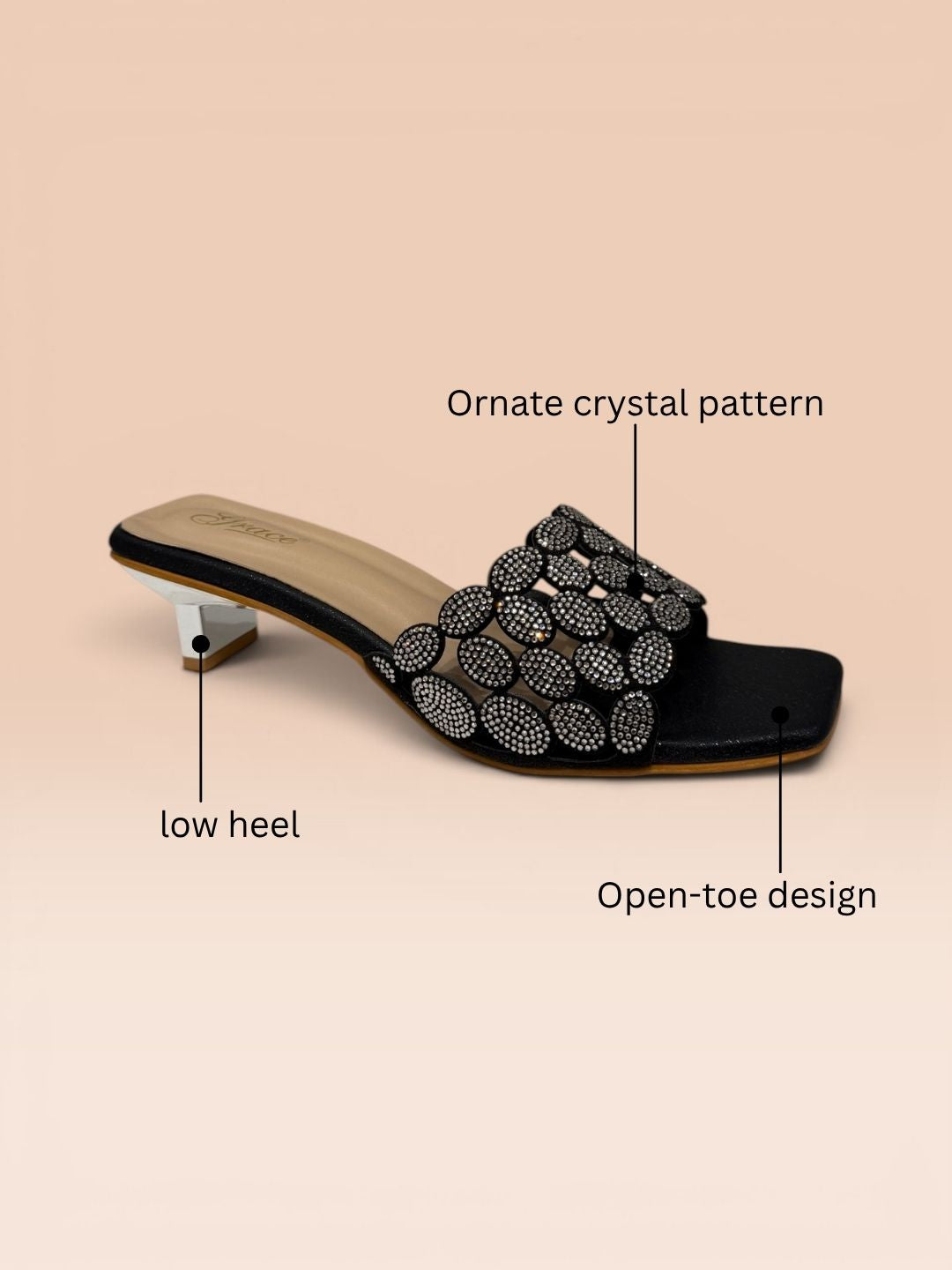 Black  Kitten heel