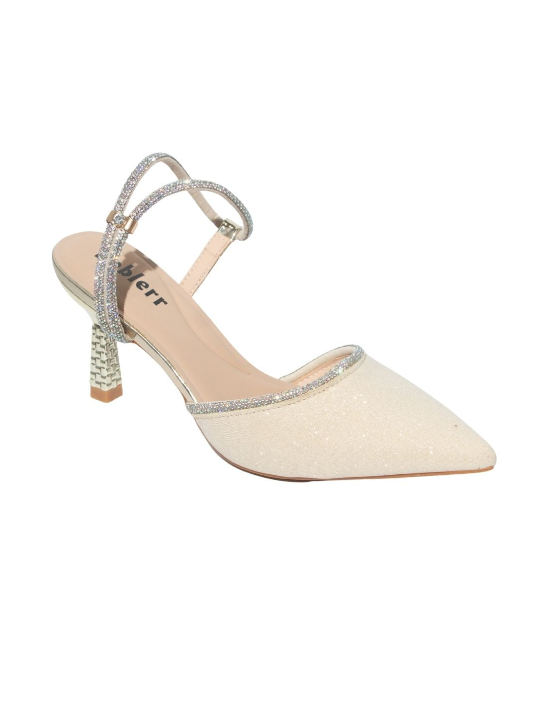 Gold Embellished Party Heels