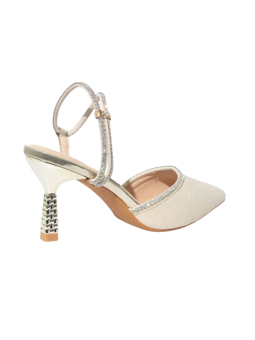 Gold Embellished Party Heels