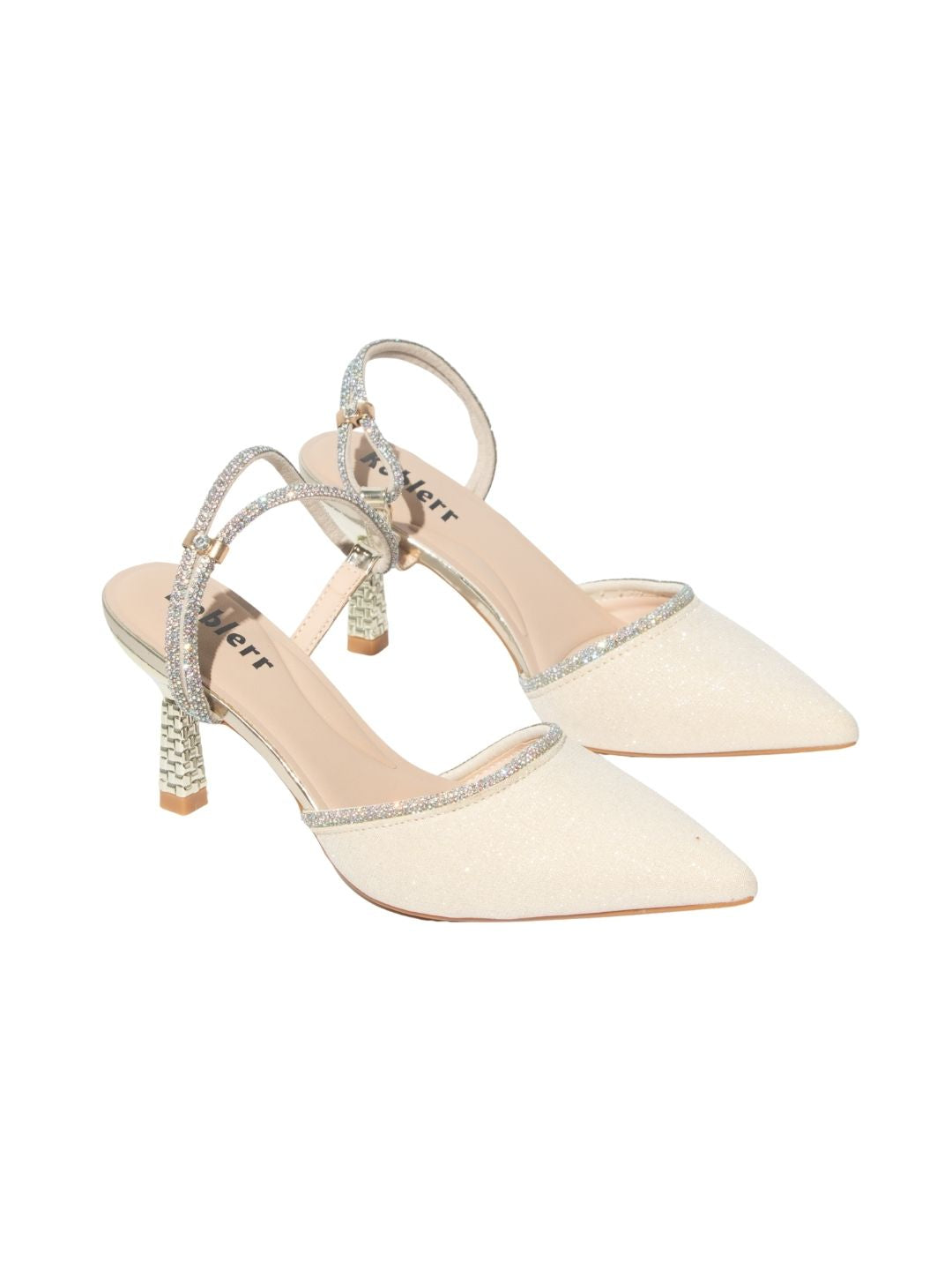 Gold Embellished Party Heels