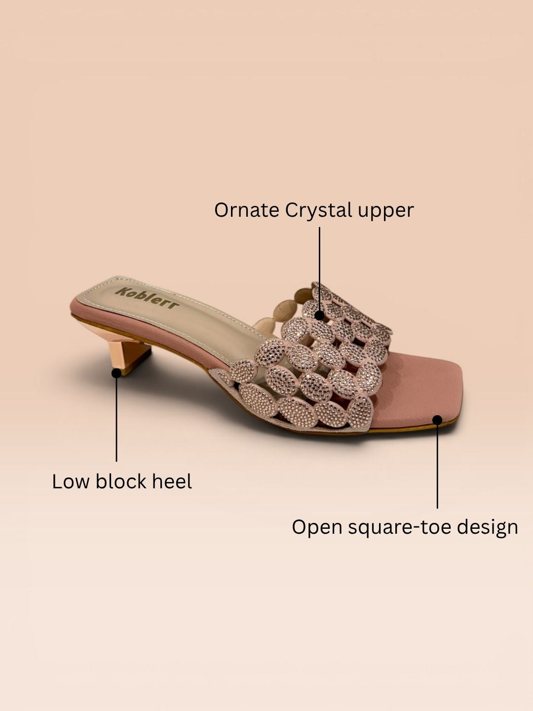 Peach Kitten heel